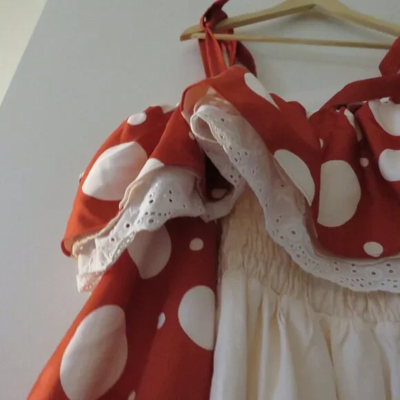 MOCHIPAN Amanita Long Mushroom Dress Whimsical Mushroomcore Coquette 4XL NWT - Picture 8 of 16